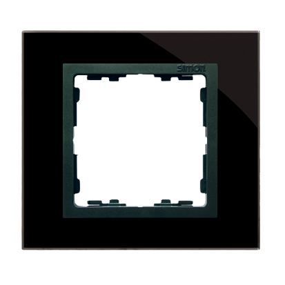 Rámeček 1x sklo - černý / rámeček středový grafit Kontakt Simon 82817-32