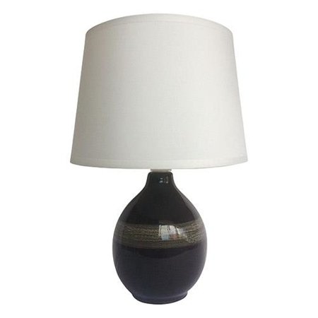 Stopní keramická lampa ROMA BLACK, E14 černá/béžová, 3206 Struhm